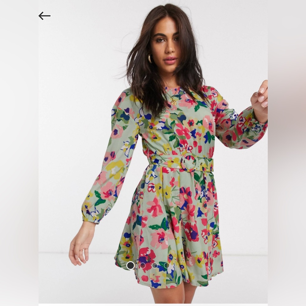 Belted mini dress